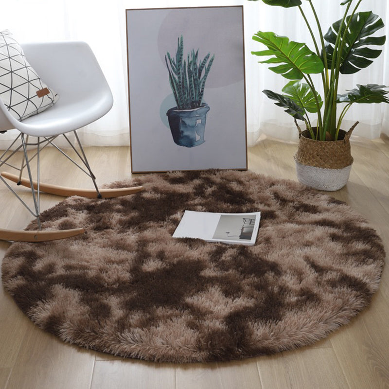 Tapis moderne rose clair Polyester Couleur de couleur intérieure tapis lavable pour le salon