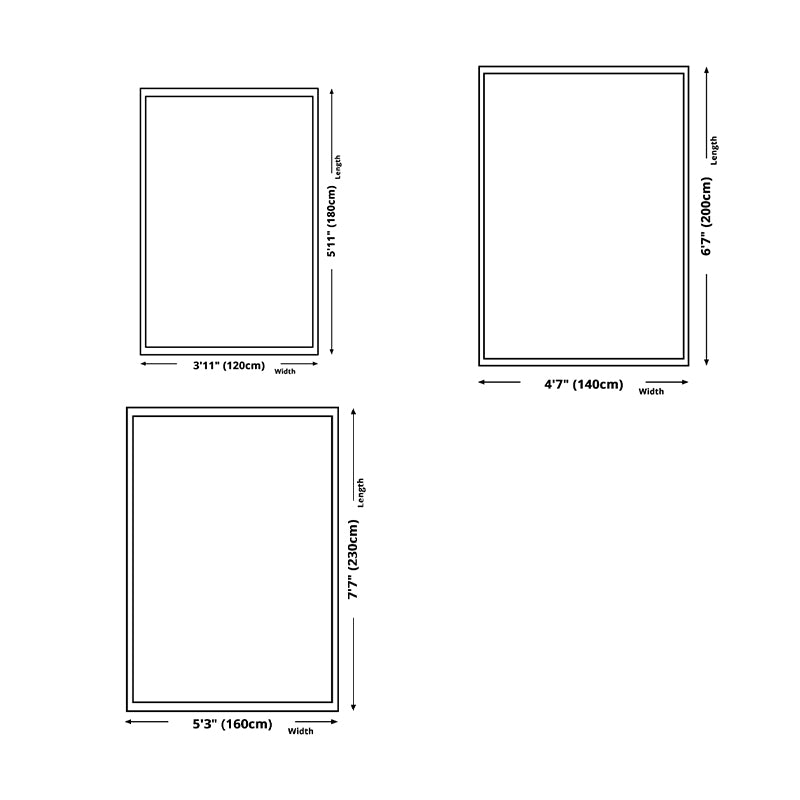 White Modern Rug Polyester Line Rug Stain Resistant Rug for Home Decor