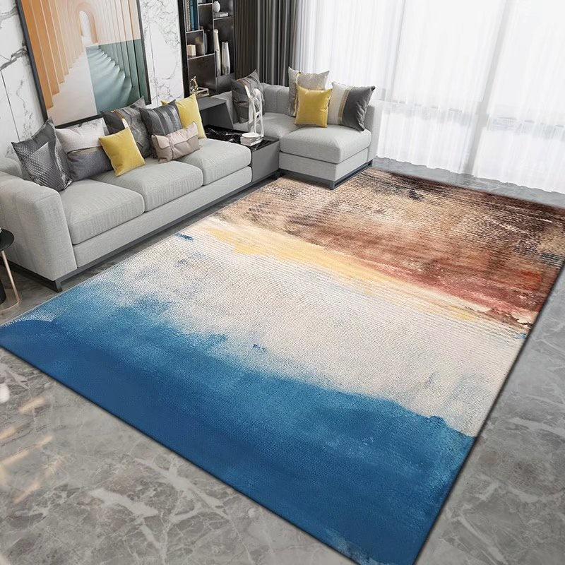 Eenvoud Area tapijt trendy polyester abstract patroon binnen tapijt niet-slip tapijt voor woonkamer