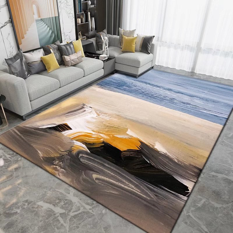 Eenvoud Area tapijt trendy polyester abstract patroon binnen tapijt niet-slip tapijt voor woonkamer
