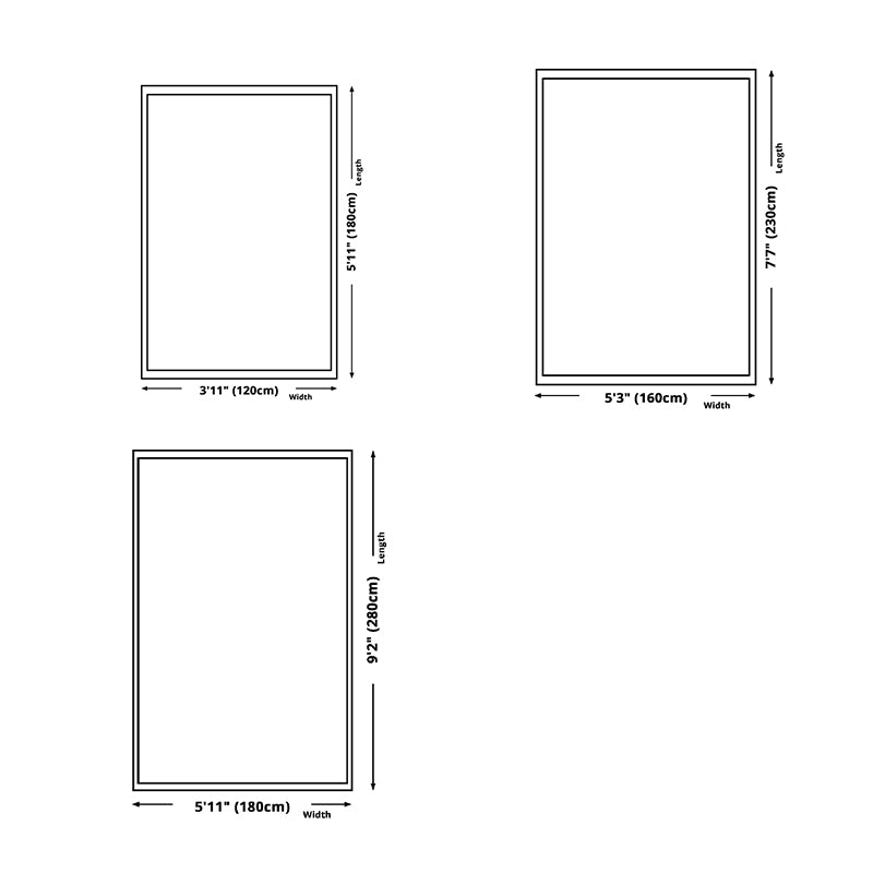 Simplicity Area Carpet Trendy Polyester Abstract Pattern Indoor Rug Non-Slip Rug for Living Room