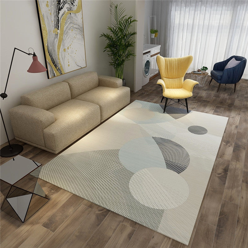 Contemporary Graphic Pattern Carpet Polyester Indoor Rug Pet Friendly Area Rug for Home Decoration