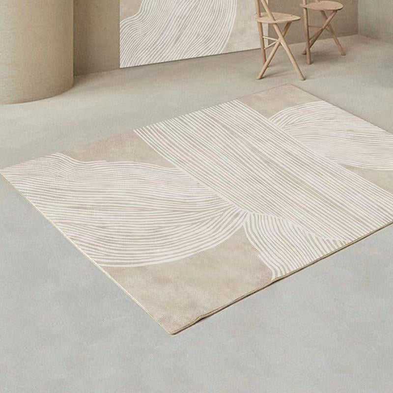 Wit abstract patroon tapijt modern polyester gebied tapijt niet-slip achterste tapijt voor woningdecoratie