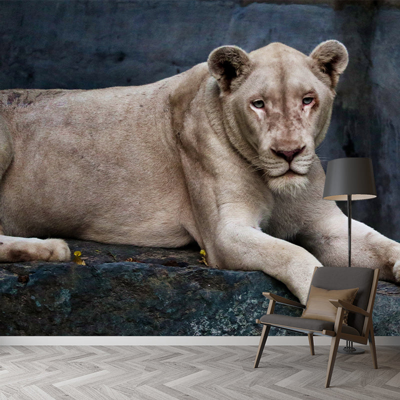Lioness Mural Environment Friendly Wallpaper Home Decoration for Living Room