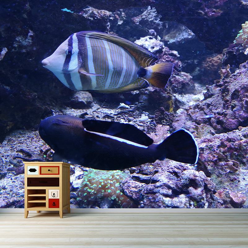 Marine Life Mural Environment Friendly Wallpaper Home Decoration for Living Room