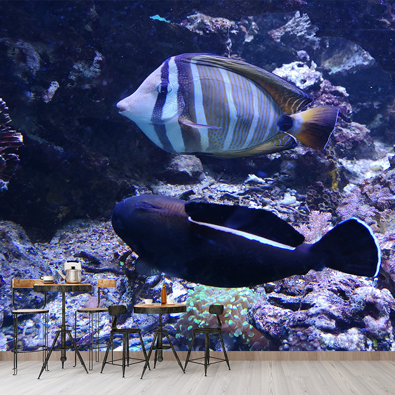 Marine Life Mural Environment Friendly Wallpaper Home Decoration for Living Room