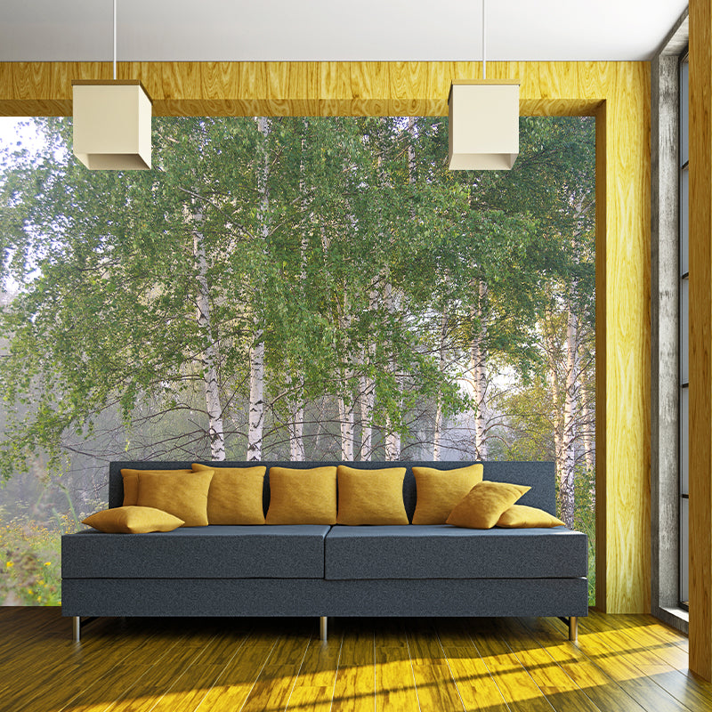 Green Forest Mural Environment Friendly Wallpaper Home Decoration for Living Room
