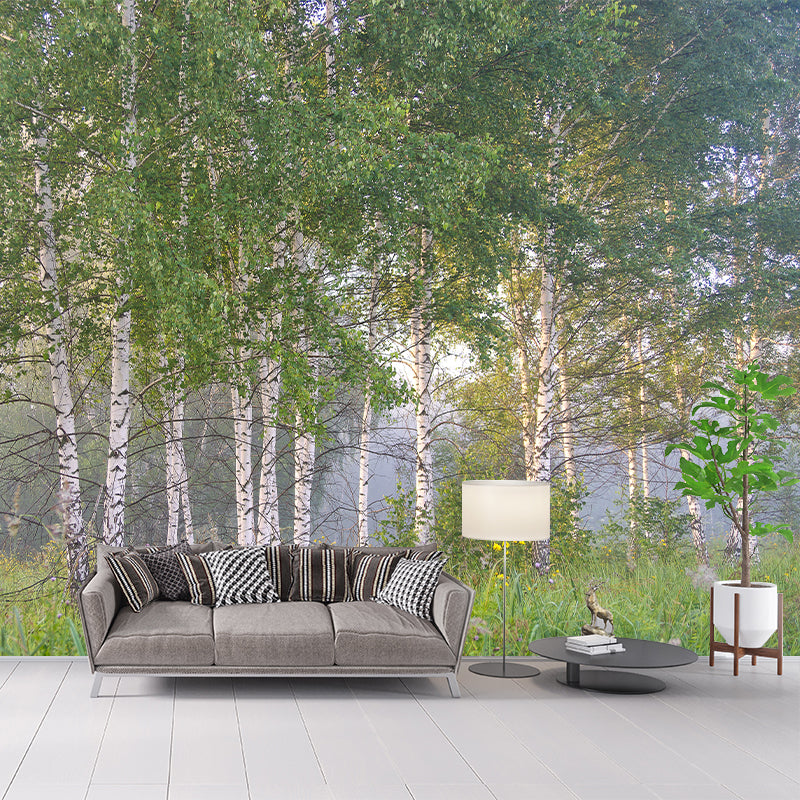 Green Forest Mural Environment Friendly Wallpaper Home Decoration for Living Room