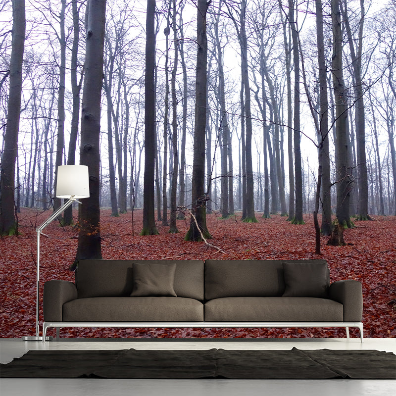 Minimalism Style Forest Removable Wall Mural for Sitting Room, Waterproofing