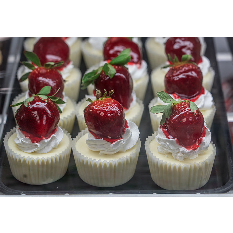 Strawberry Cake Mural Wallpaper for Commercial Cake Shop, Personalized Size