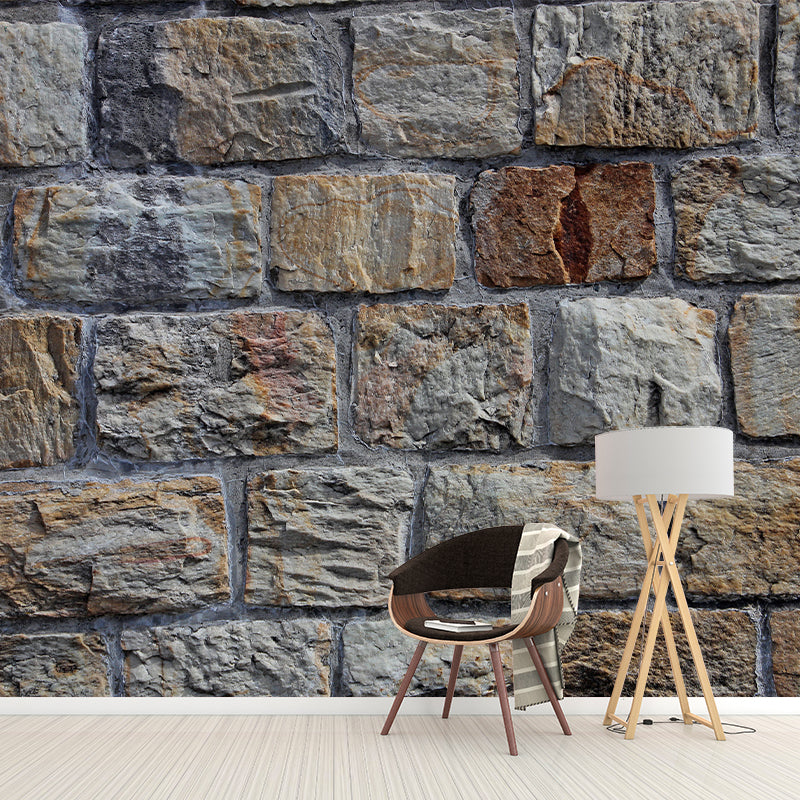 Retro Style Brick Wall Wall Covering Water-Resistant Mural Wallpaper for Living Room