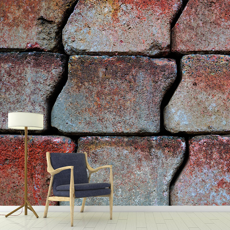 Brick Wall Wall Covering Water-Resistant Mural Wallpaper for Living Room