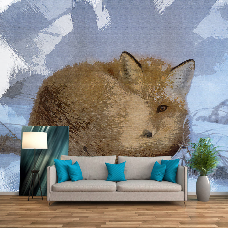 Animal Oil Painting Wall Mural for Living Room Bedroom, Personalized Size Available