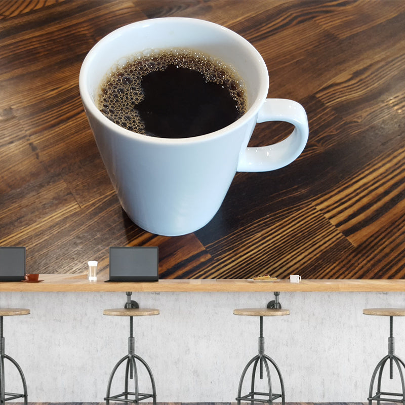 Minimalism Style Coffee Drinking Wall Covering Moisture Resistant Wall Decor