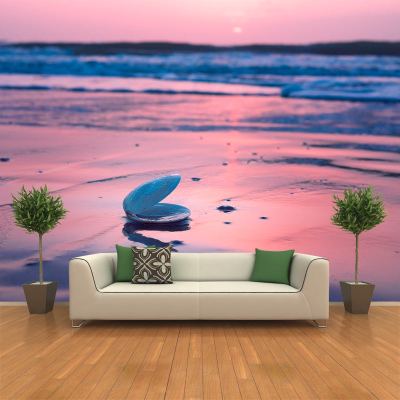 Sea Coastal View Removable Wall Mural for Sleeping Room, Stain Resistant