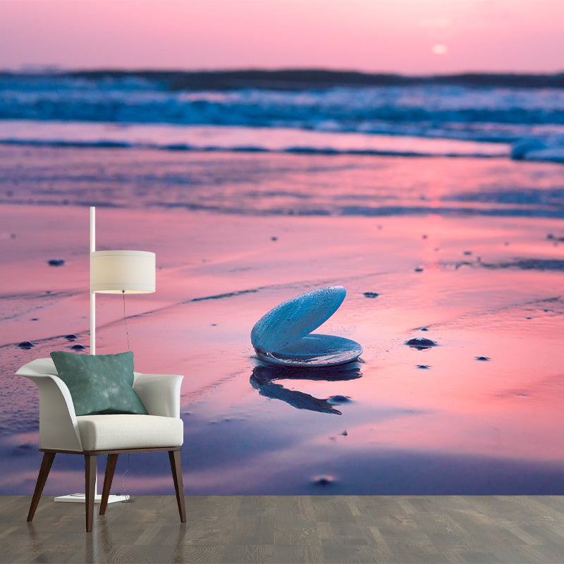 Sea Coastal View Removable Wall Mural for Sleeping Room, Stain Resistant