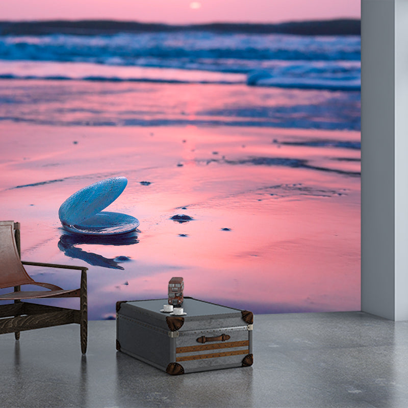 Sea Coastal View Removable Wall Mural for Sleeping Room, Stain Resistant