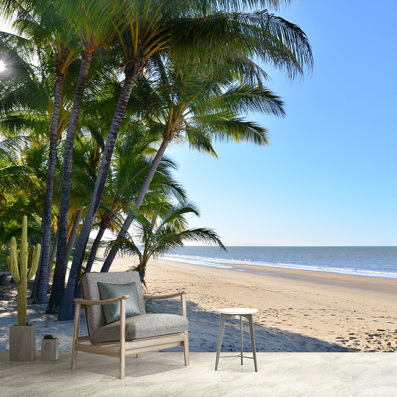 Seashore Landscape Removable Wall Mural for Gust Room, Moisture Resistant