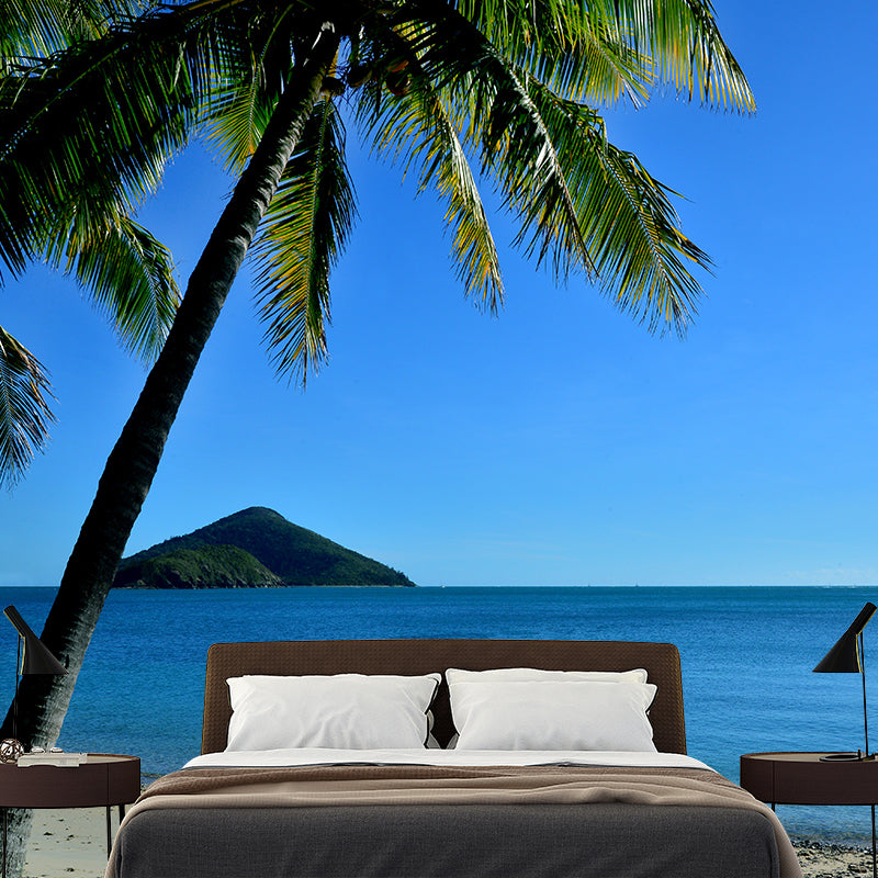 Seashore Landscape Removable Wall Mural for Gust Room, Moisture Resistant