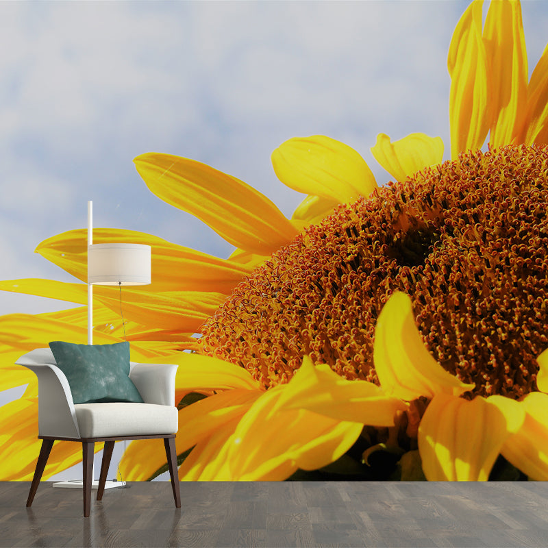 Sunflower Mural Wallpaper for Sitting Room Decor Multiple Sizes Available