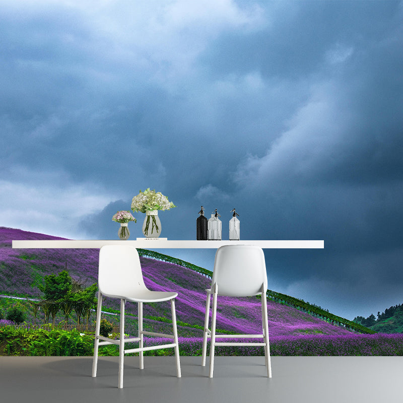 Sea of Flowers Mural Moisture Resistant Wallpaper Wall Decor for House Interior