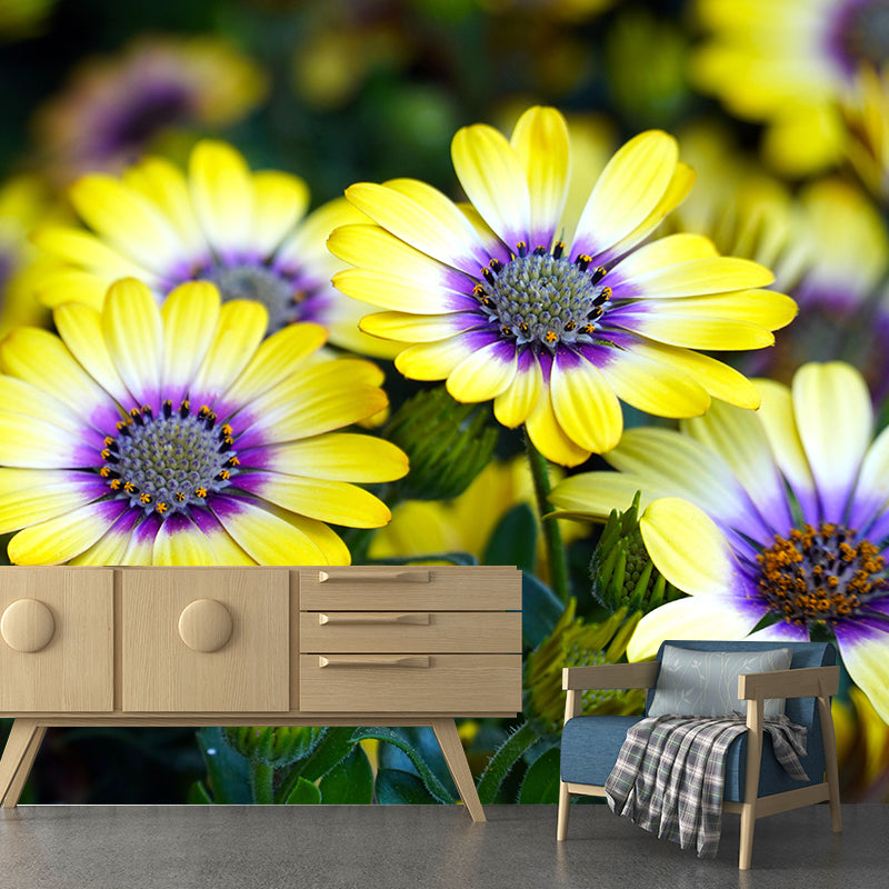 Sea of Flowers Mural Moisture Resistant Wallpaper Wall Decor for House Interior