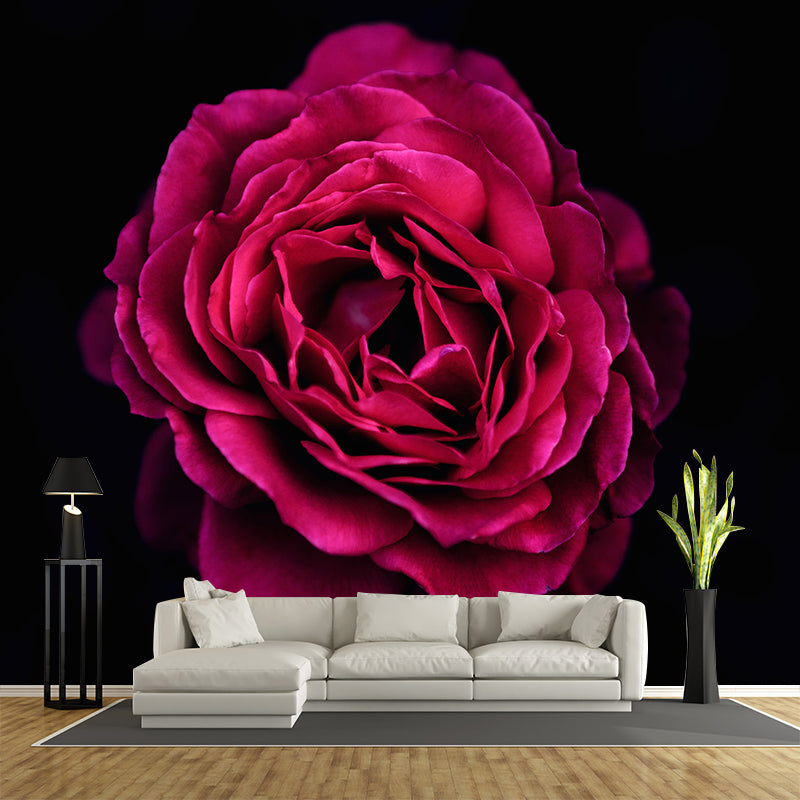 Blooming Rose Mural Moisture Resistant Wallpaper Wall Decor for House Interior