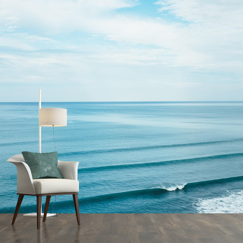 Seascape Wall Mural Moisture Resistant Wallpaper Wall Decor for Bathroom