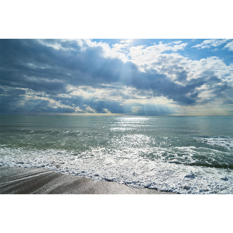 Beautiful Seascape Mural Horizontal Photography Eco-friendly for Bathroom Floor