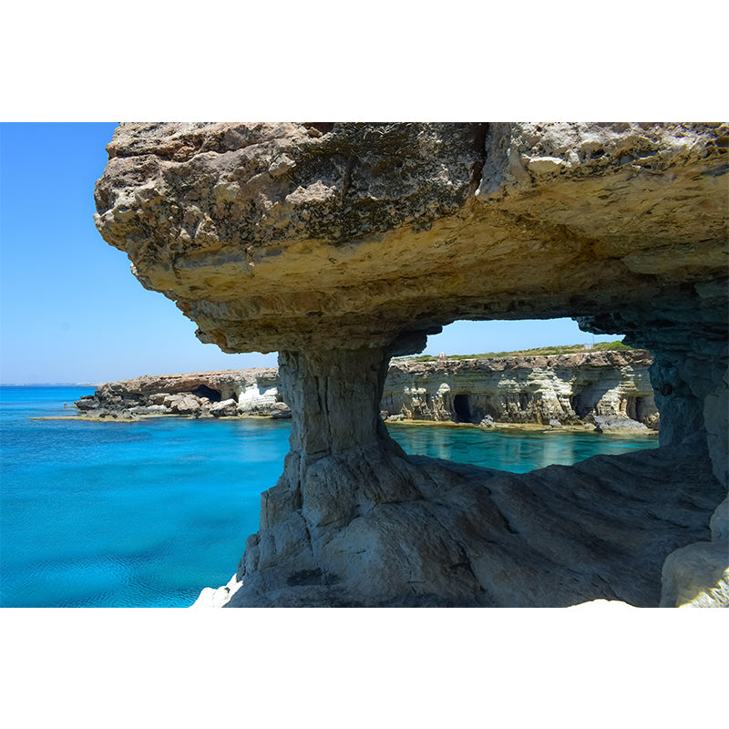 Modern Seascape Murals Wallpaper Mildew Resistant for Bathroom Murals Decor