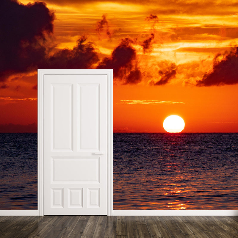 Moisture Resistant Seascape Mural Wallpaper Wall Decor for House Interior