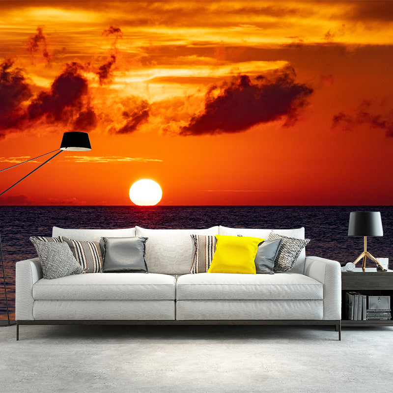 Moisture Resistant Seascape Mural Wallpaper Wall Decor for House Interior