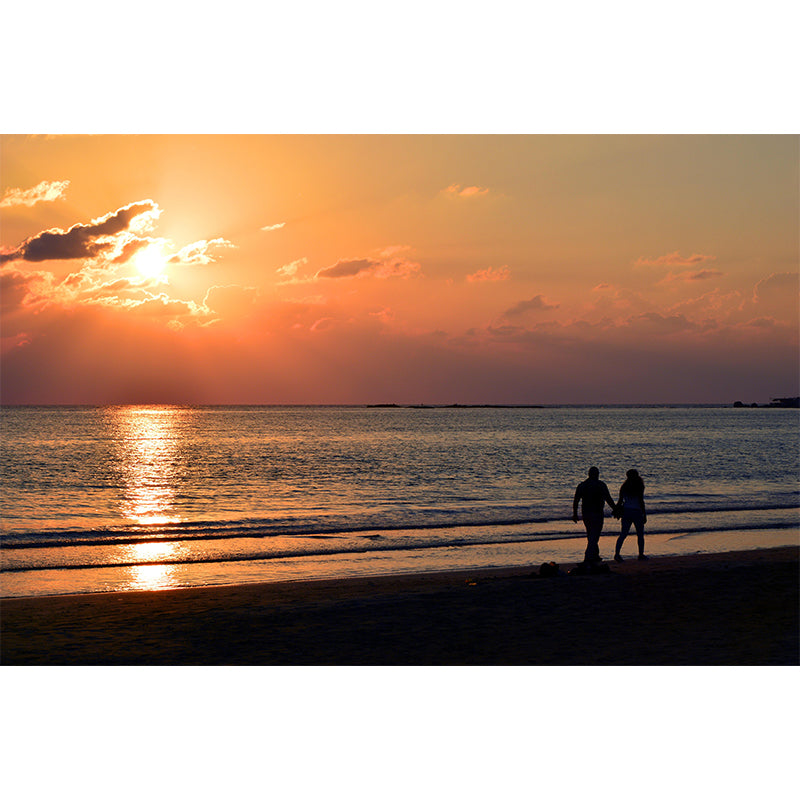 Beautiful Seascape Mural Horizontal Photography Eco-friendly for Bathroom