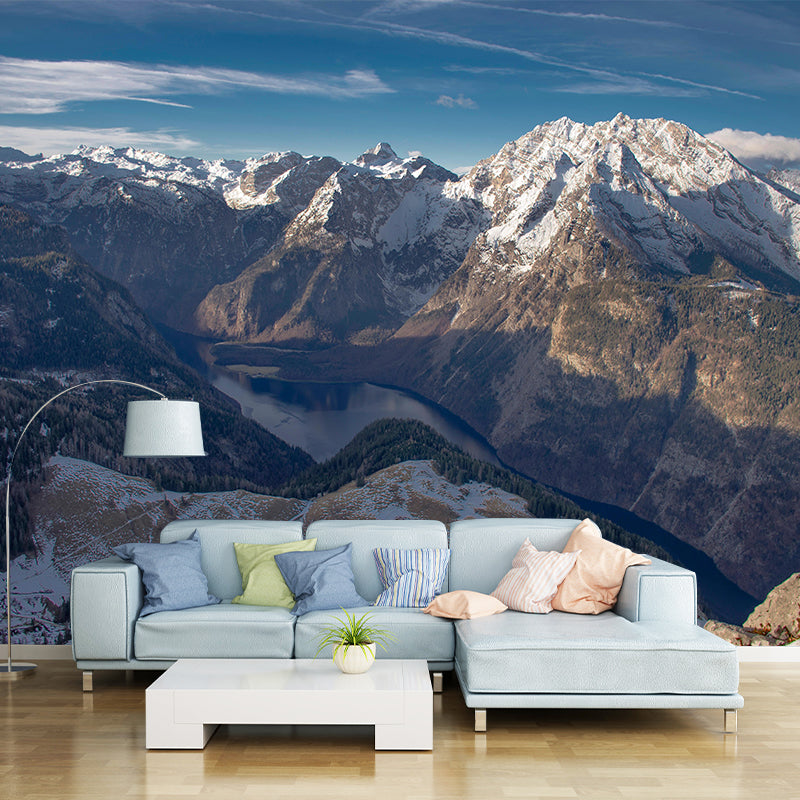 Magnificent Mountain Landscapes Mural Horizontal Photography for Living Room