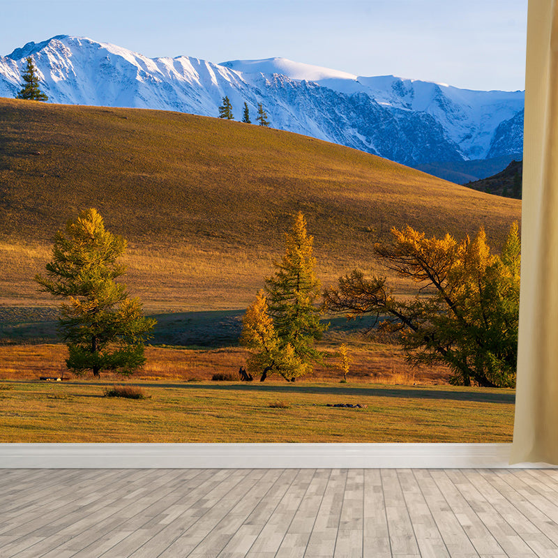 Magnificent Mountain View Mural Wallpaper Mildew Resistant for Bedroom Decor