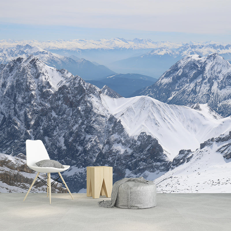 Mountain Landscapes Mural Wallpaper Moisture Resistant Wall Decor for House Interior