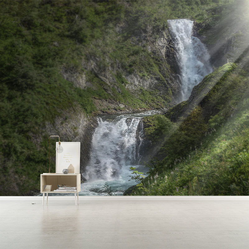 Magnificent Mountain Landscapes Mural Photography Style for Dining Room