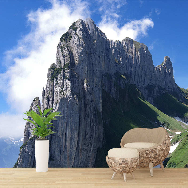 Mountain Landscapes Mural Moisture Resistant Wall Decor for House Interior