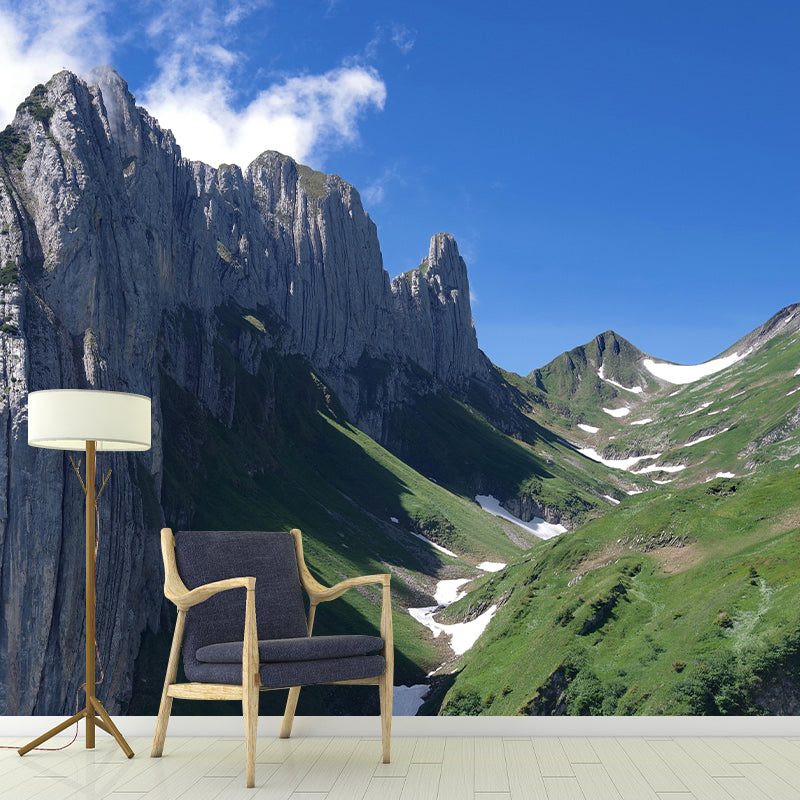 Mountain Landscapes Mural Moisture Resistant Wall Decor for House Interior