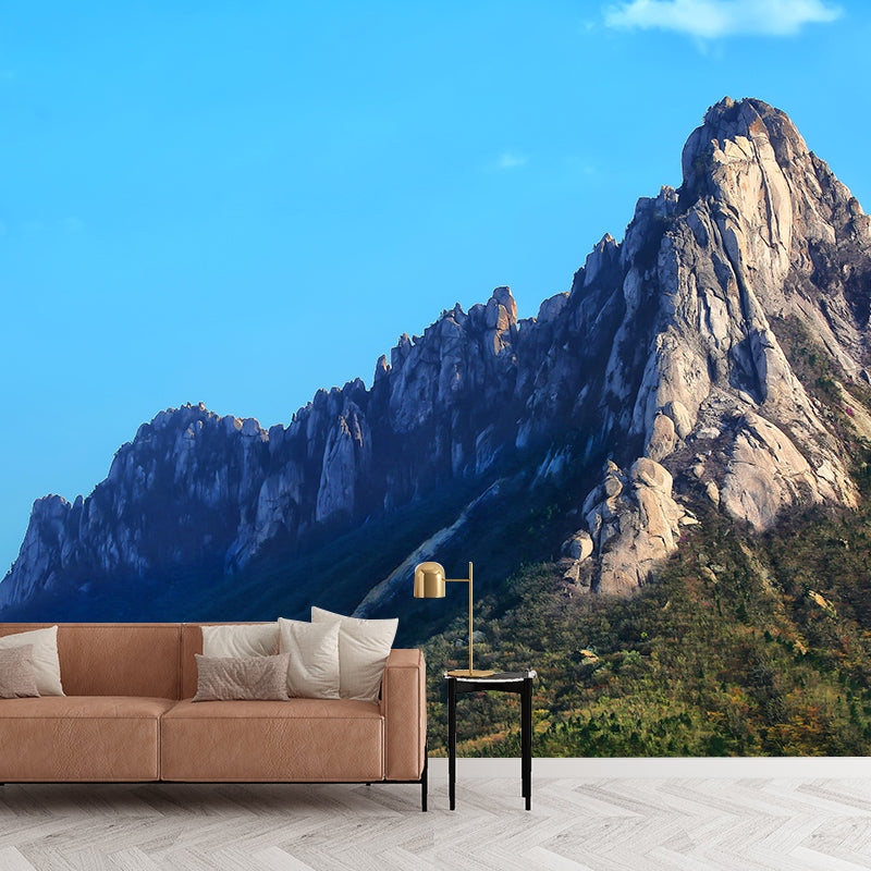 Magnificent Mountain View Mural Wallpaper Mildew Resistant for Living Room Decor