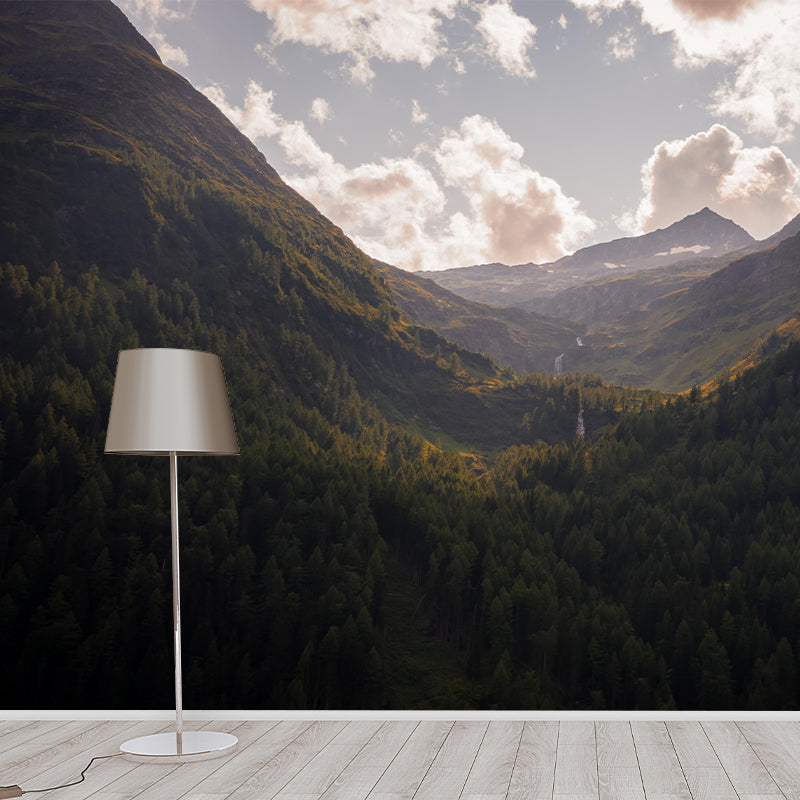 Customized Mountain Landscapes Mural Environment Friendly Wallpaper for Living Room