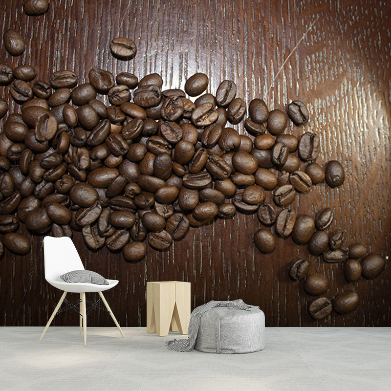 Coffee Beans Mural Wallpaper Modern Decoration for Coffe Shop, Custom Size Available