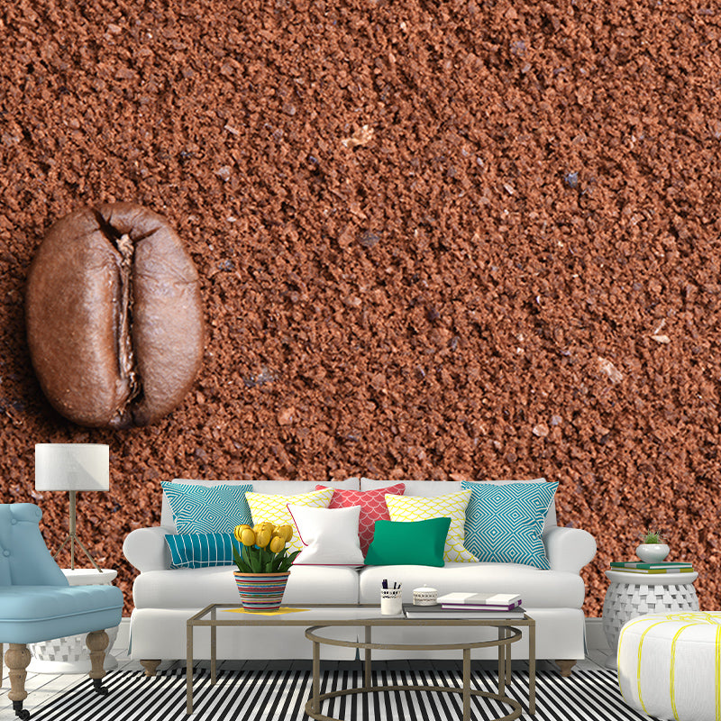 Coffee Beans Mural Wallpaper for Coffe Shop, Moisture Resistant, Custom Size