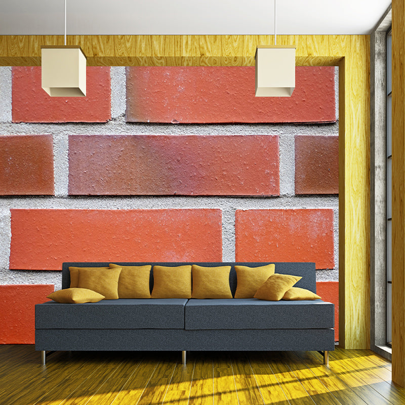 Brick Pattern Mural for Home Decor Contemporary Wall Art, Personalized Size
