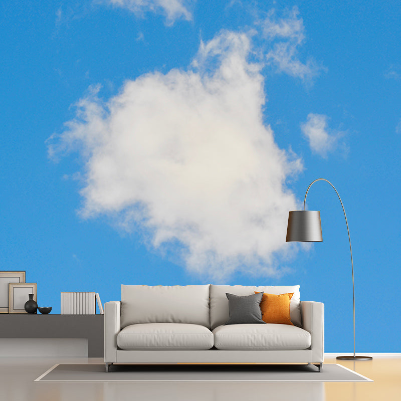 Sky View Minimalist Wall Covering for Living Room, Customized Size Available