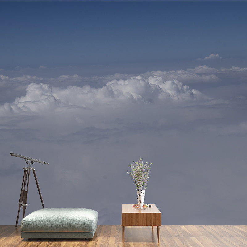 Sky View Minimalist Wall Covering for Living Room, Customized Size Available