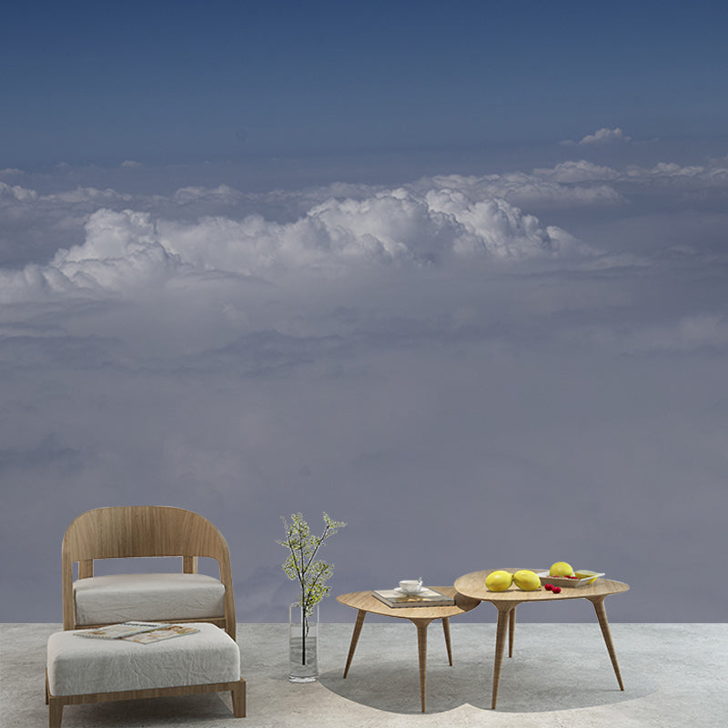 Sky View Minimalist Wall Covering for Living Room, Customized Size Available