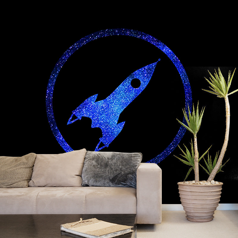 Cosmic Illustration Removable Wall Mural for Sitting Room, Mildew Resistant
