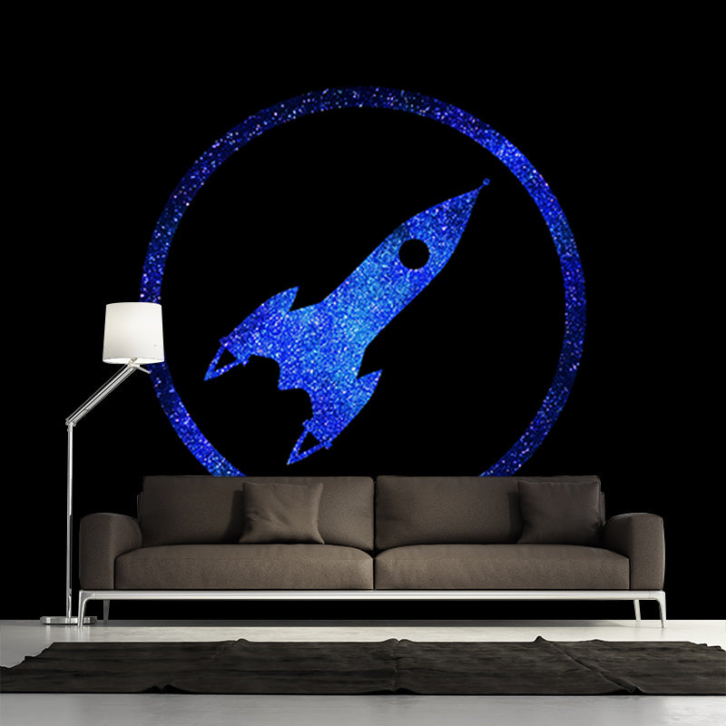 Cosmic Illustration Removable Wall Mural for Sitting Room, Mildew Resistant