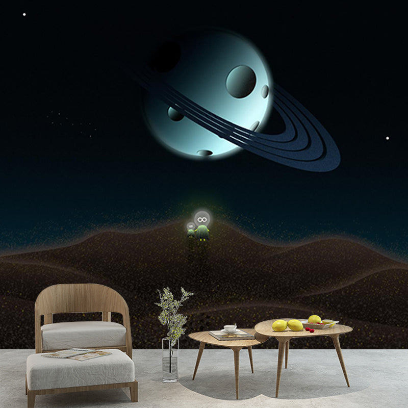 Modern Cosmic Galaxy Illustration Wall Mural Wallpaper for Living Room, Made to Measure